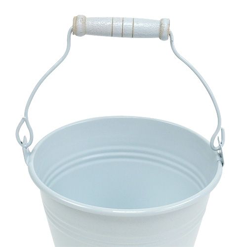 Floristik24 Metalleimer Weiß Ø12cm H10cm 8 St