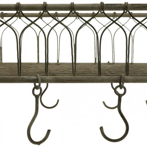 Floristik24 Metallkorb eckig mit Haken Hängedeko Metall 50x30,5x12,5cm