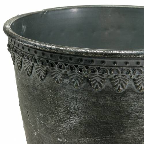 Floristik24 Metallpokal Silber Antik H26cm Ø17cm