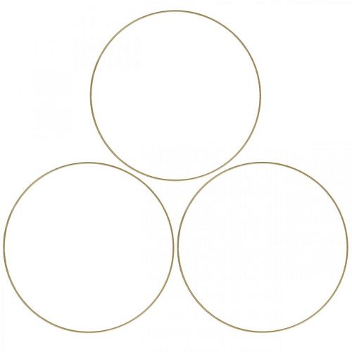 Floristik24 Metallring Dekoring Scandi Ring Deko Loop Gold Ø20,5cm 6St