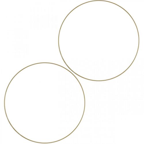 Floristik24 Metallring Dekoring Scandi Ring Deko Loop Gold Ø 25,5cm 6 St