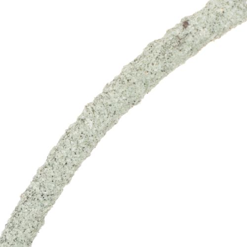 Deko-Ring aus Metall auf Holzsockel 43 cm grau-grün | Floristik24.at