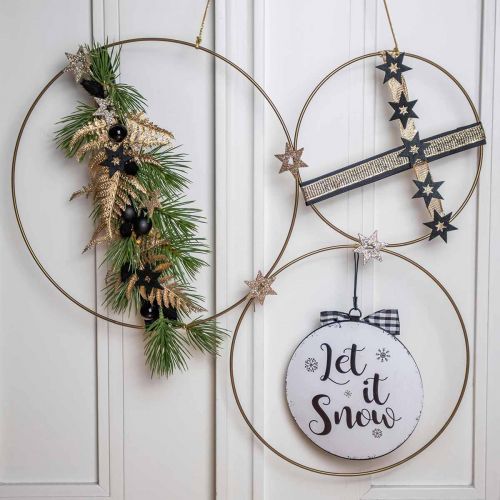 Metallring Dekoring Scandi Ring Deko Loop Golden Ø30cm 4St