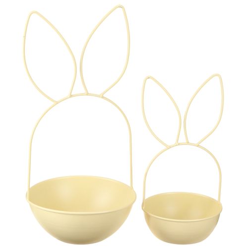 Floristik24 Osterkorb Hasenohren Modell Tischdeko für Osterfest und Frühlingserwachen 34cm 1Set