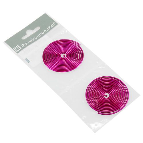 Floristik24 Metallschnecke Pink 2mm 120cm