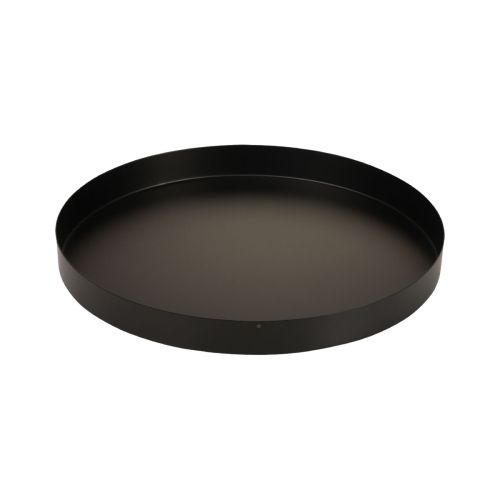 Floristik24 Metalltablett Rund Kerzentablett Schwarz Ø20cm H2,5cm 2St