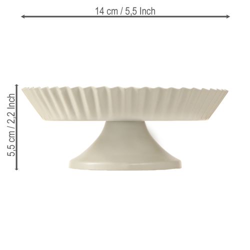 Artikel Metallteller Grau Dekoteller mit Fuß Metall Teller Ø14cm 2 St
