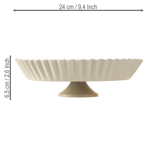 Artikel Metallteller Grau Retro Dekoteller mit Fuß Metall Ø24cm 2St