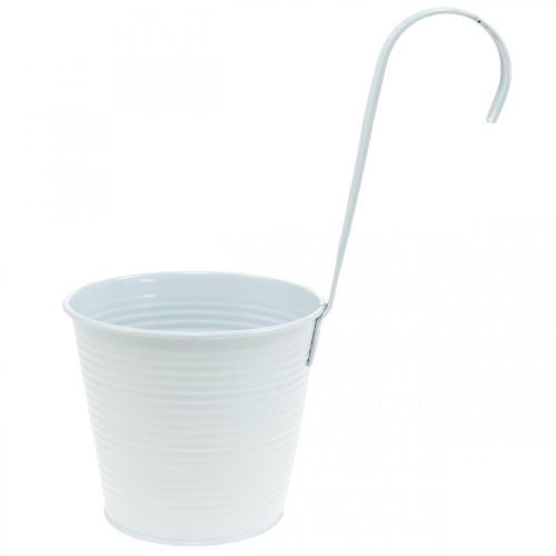 Floristik24 Pflanzgefäß, Blumentopf zum Hängen, Blumendeko, Hängetopf Weiß Ø13,5cm