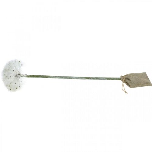 Floristik24 LED Pusteblume für Batterie Weiß Kunstblume Beleuchtung H50cm
