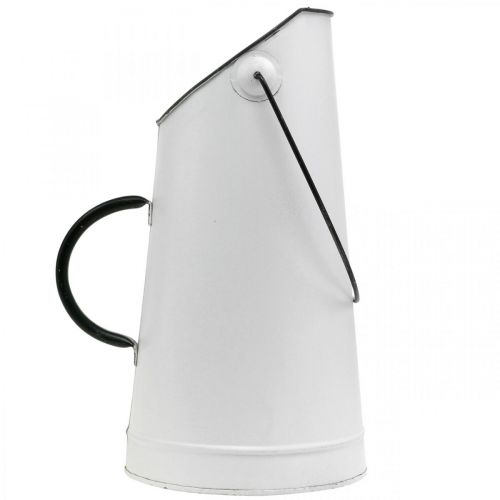Artikel Deko Kanne Metall, Milchkanne Weiß, Schwarz H30cm