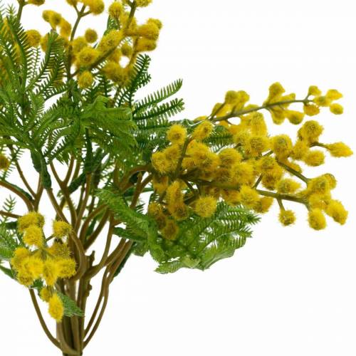 Floristik24 Mimose Gelb künstlich Kunstpflanze Bund 39cm