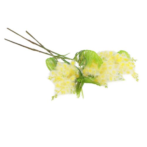 Artikel Kunstpflanze Silber-Akazie Mimose Gelb blühend 53cm 3 St