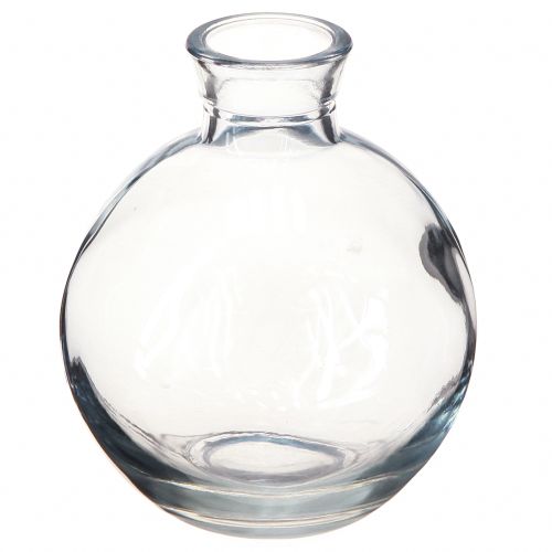Mini Glas Vasen Bauchig Blau Getönt Ø7,5cm H9cm 6 St