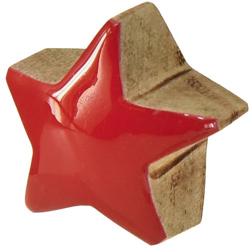 Artikel Mini Sterne Rot Mangoholz Streudeko Holzsterne Ø3cm 9 St