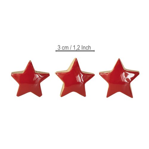 Artikel Mini Sterne Rot Mangoholz Streudeko Holzsterne Ø3cm 9 St