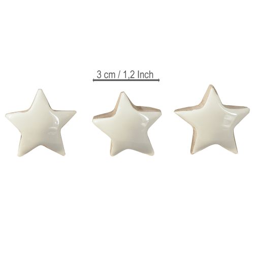 Artikel Mini Sterne Weiß Mangoholz Holzsterne Deko Ø3cm 9 St
