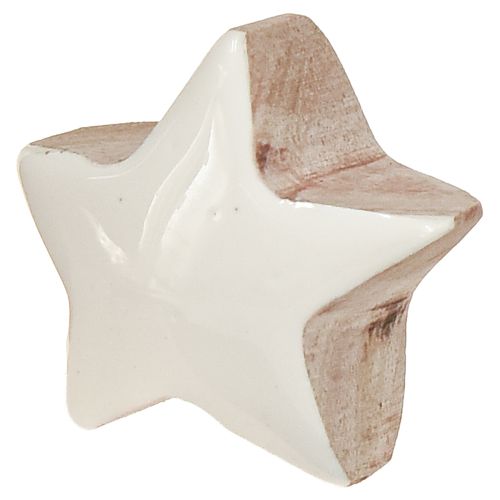 Artikel Mini Sterne Weiß Mangoholz Holzsterne Deko Ø3cm 9 St
