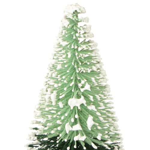 Floristik24 Mini Tannenbaum künstlich mit Schnee Ø5cm H10cm 6 St