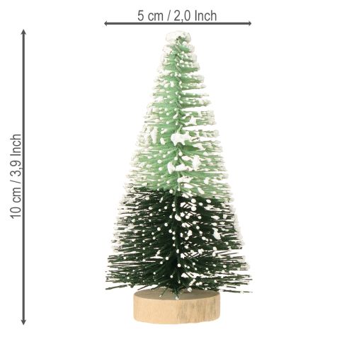 Floristik24 Mini Tannenbaum künstlich mit Schnee Ø5cm H10cm 6 St