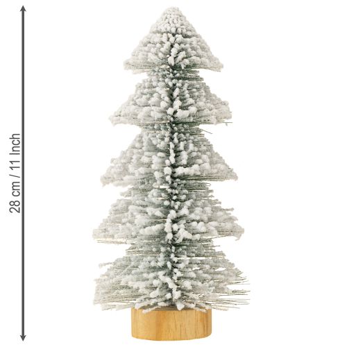 Artikel Mini Weihnachtsbaum mit LED Beleuchtung verschneiten Ästen Dekoration 28cm