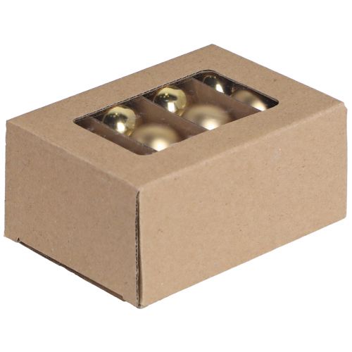 Artikel Mini Weihnachtskugeln Glas in Gold Matt Glanz Ø3cm 22St