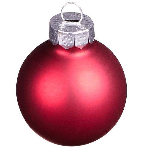 Artikel Mini Weihnachtskugeln Rot Glas Matt Glanz Ø3cm 22 St