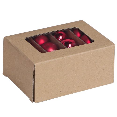 Artikel Mini Weihnachtskugeln Rot Glas Matt Glanz Ø3cm 22 St