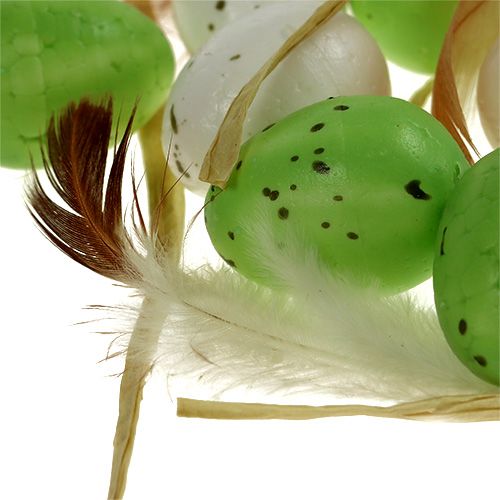 Floristik24 Mini Ei Grün-Weiß 2,5cm 48St