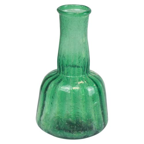 Floristik24 Mini Vase Glas Glasvase Blumenvase Grün Ø8,5cm H15cm