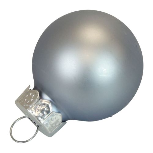 Floristik24 Mini Weihnachtskugeln Glas Blau Matt/Glänzend Ø2,5cm 20 St