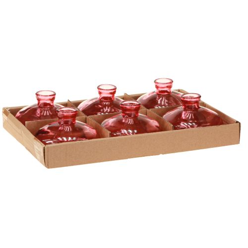 Artikel Minivasen Glas Bauchig Flach Rosa Getönt Ø9cm H6cm 6 St