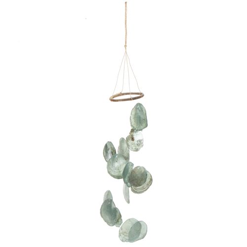 Windspiel Capiz Muscheln für entspannte Balkon Dekoration und harmonischen Klang 57cm | Floristik24.at