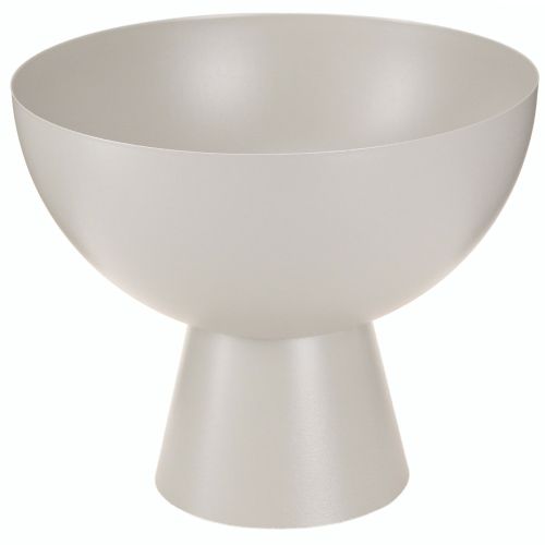 Moderne Pflanzschale Metall Deko Pokal Grau Ø20cm H16,5cm