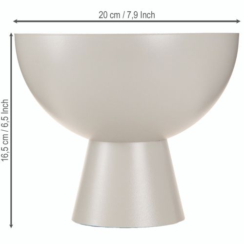 Artikel Moderne Pflanzschale Metall Deko Pokal Grau Ø20cm H16,5cm