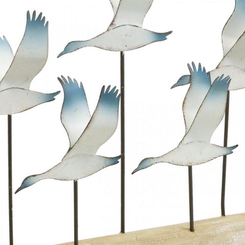 Floristik24 Maritime Sommerdeko, Fliegende Gänse, Metalldeko zum Stellen H27cm L30cm