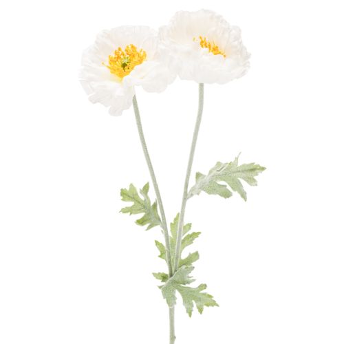 Kunstblume Mohn Weiß 78 cm