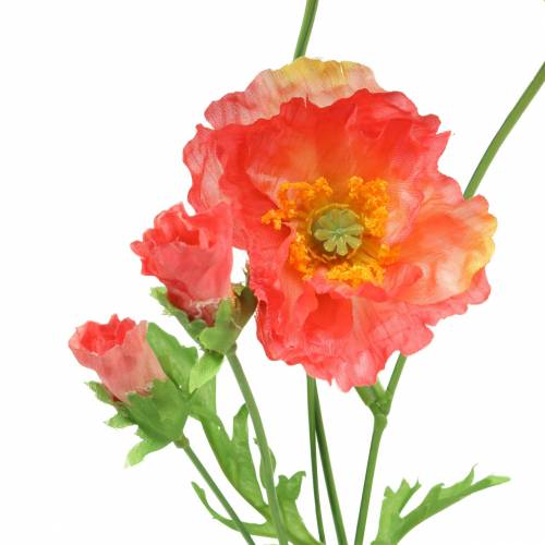Floristik24 Mohnblume künstlich Rosa, Gelb Klatschmohn Seidenblume 67cm