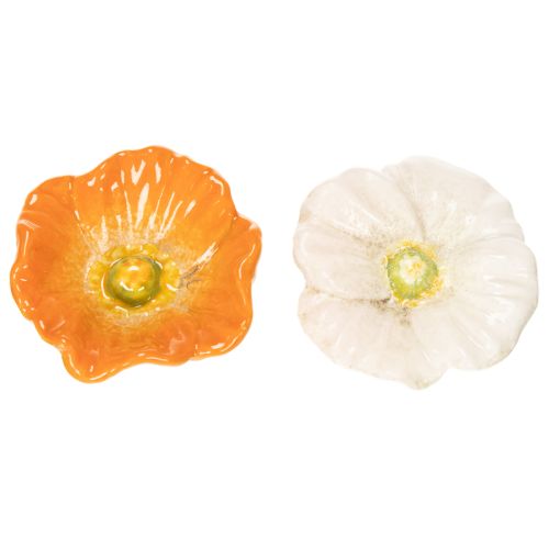 Artikel Gartenstecker Mohn Blume Keramikdeko für frühlingshafte Gartengestaltung 32cm 6St