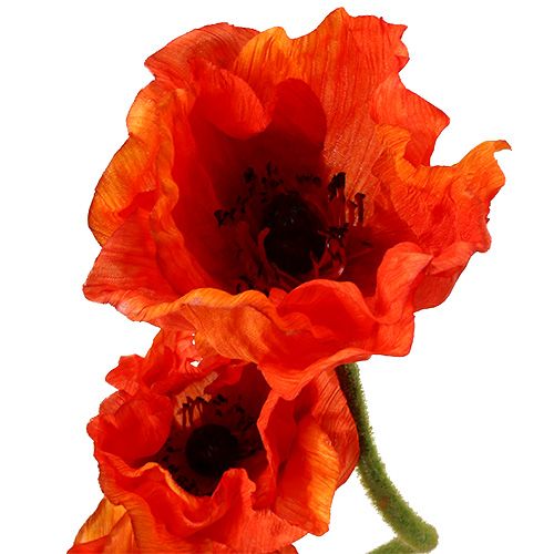 Artikel Mohnblumen künstlich Orange 58cm - 74cm 3St