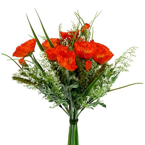 Floristik24 Mohnblumenstrauß Orange 40cm