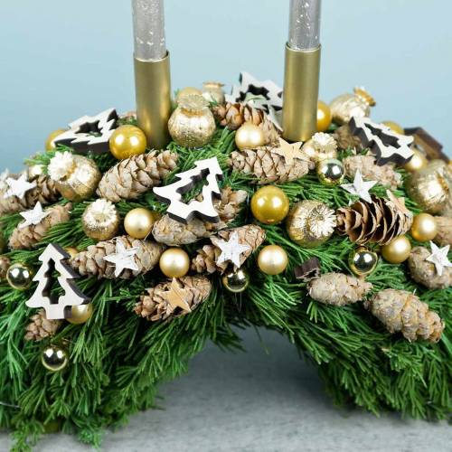Floristik24 Mohnkapsel am Stab Golden 59cm 6St