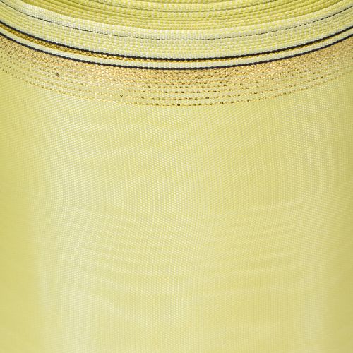 Moiré Kranzband 150mm x 25m aus Acetat in Hellgrün mit Goldrand für Dekoration und Floristik | Floristik24.at