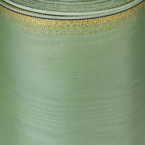 Artikel Moiré Kranzband Salbei Grün mit Goldrand - 175mm x 25m - Deko-Band für Floristik & Feierlichkeiten