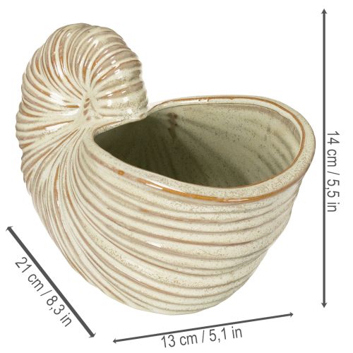 Artikel Blumentopf Schnecke Design Keramik für besondere Pflanzenarrangements 21cm