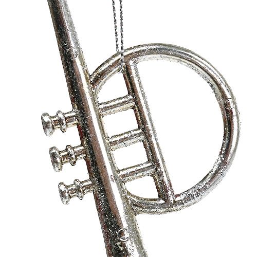 Floristik24 Musikinstrumente sort. 12cm - 14,5cm Silber 3St
