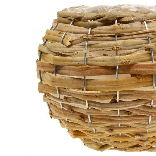 Floristik24 Korbkugel zum Bepflanzen Hellbraun Ø21cm