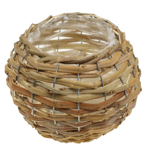 Floristik24 Korbkugel zum Bepflanzen Hellbraun Ø21cm