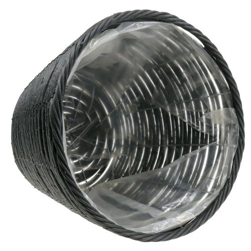 Floristik24 Pflanztopf Rattan-Optik Anthrazit Ø30cm H24cm