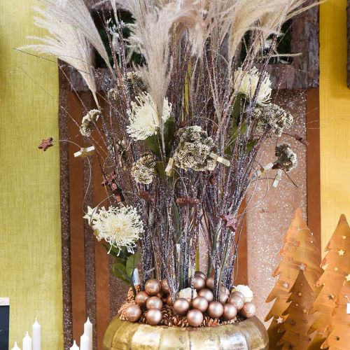 Artikel Nadelkissen Kunstblumen Exoten Protea Leucospermum Creme 73cm 3St
